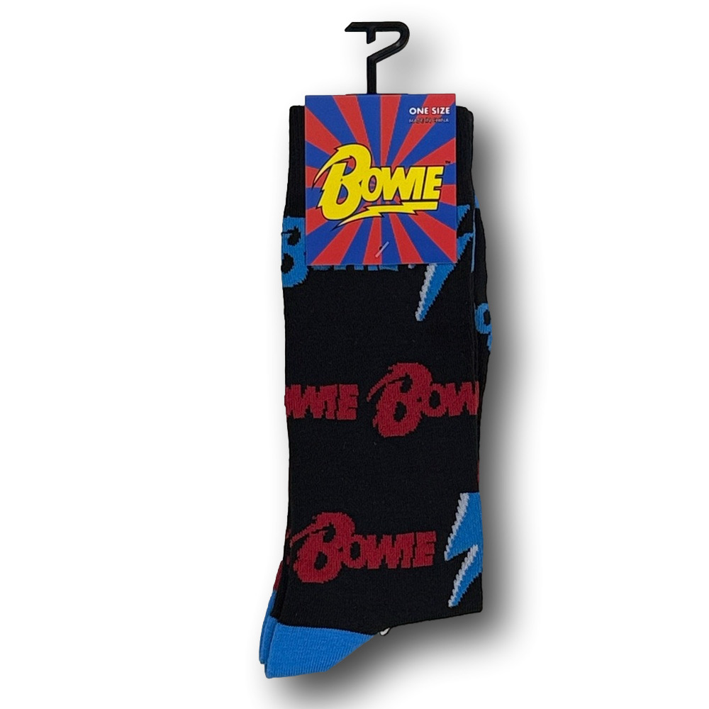 3/$20 David Bowie Funny Novelty Crew Socks - NWT